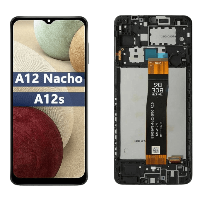 Samsung Galaxy A12 Nacho A127 LCD Display WIth Frame Touch Panel Screen Digitizer Assembly For Samsung A127F,A127M,A127U - Best Cell Phone Parts Distributor in Canada, Parts Source Samsung Galaxy A12 Nacho A127 LCD Display WIth Frame Touch Panel Screen Digitizer Assembly For Samsung A127F,A127M,A127U - Best Cell Phone Parts Distributor in Canada, Parts Source